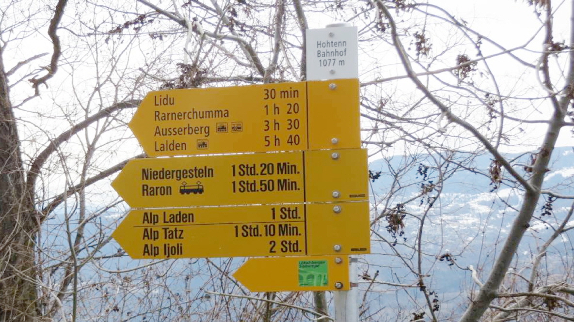 Suedrampe  Wegweiser