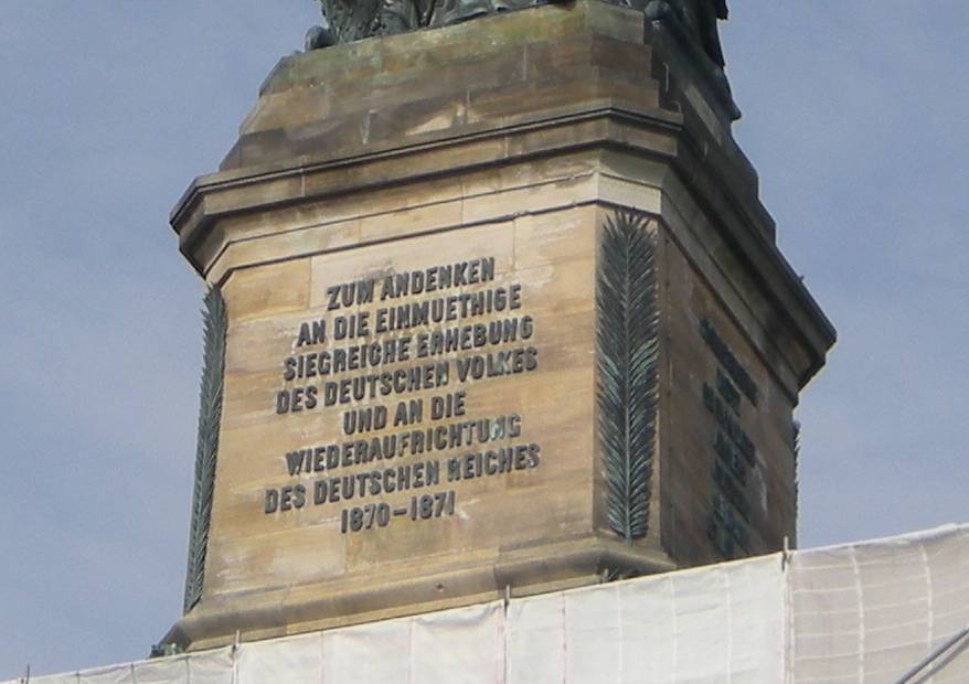 19b  Niederwalddenkmal Anschrieb